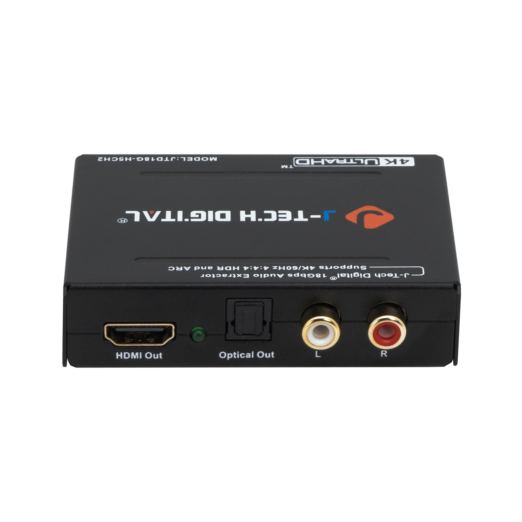 High-performance HDMI audio extractor with 4K resolution support, SPDIF Optical, and RCA L/R outputs. Features HDMI-ARC and 2ch/5.1ch audio for immersive audio setups.