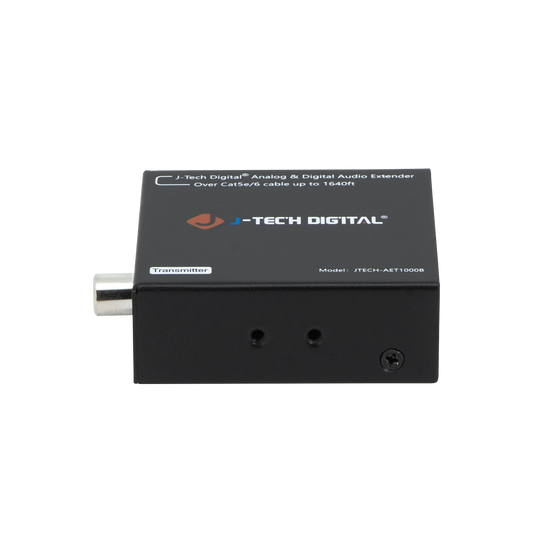 Audio Extender for Optical, Coaxial & Analog Signals – Extends Up to 1640ft Over Cat5e/6 with Power Over Cable (PoC) for Easy Setup