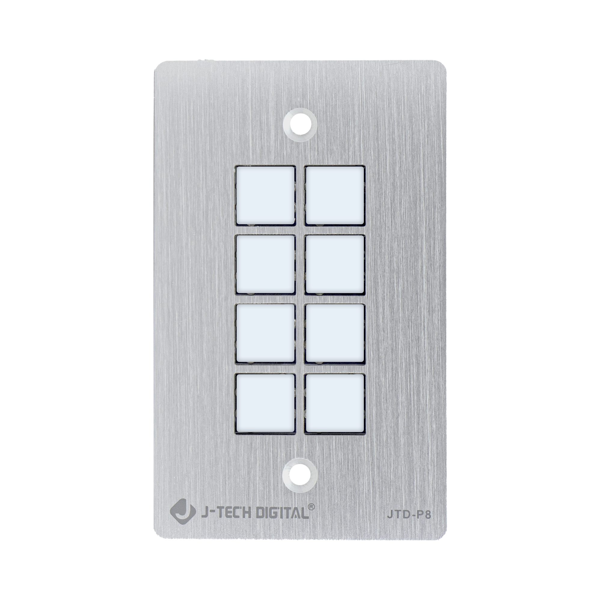 Programmable Control Panel Wall Plate with 8 buttons.