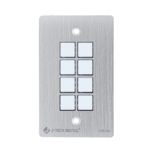 8-Button AV Control Panel Wall Plate with RS232, IR Control | JTD-P8