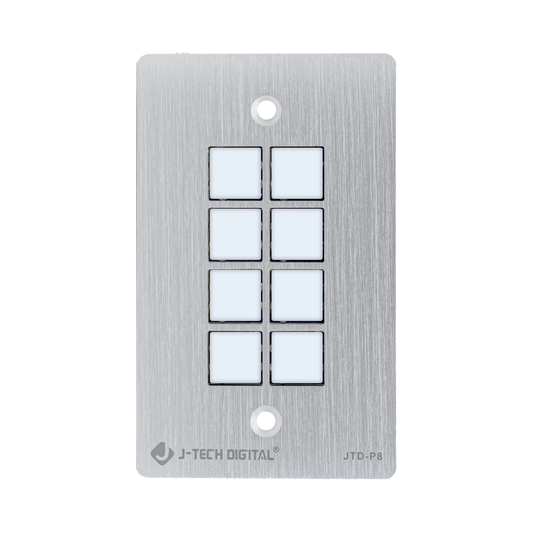 Programmable Control Panel Wall Plate with 8 buttons.