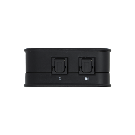 Digital optical splitter with 1 input and 3 outputs, perfect for multi-device audio distribution. Supports Dolby Digital & DTS 5.1 with built-in surge protection.