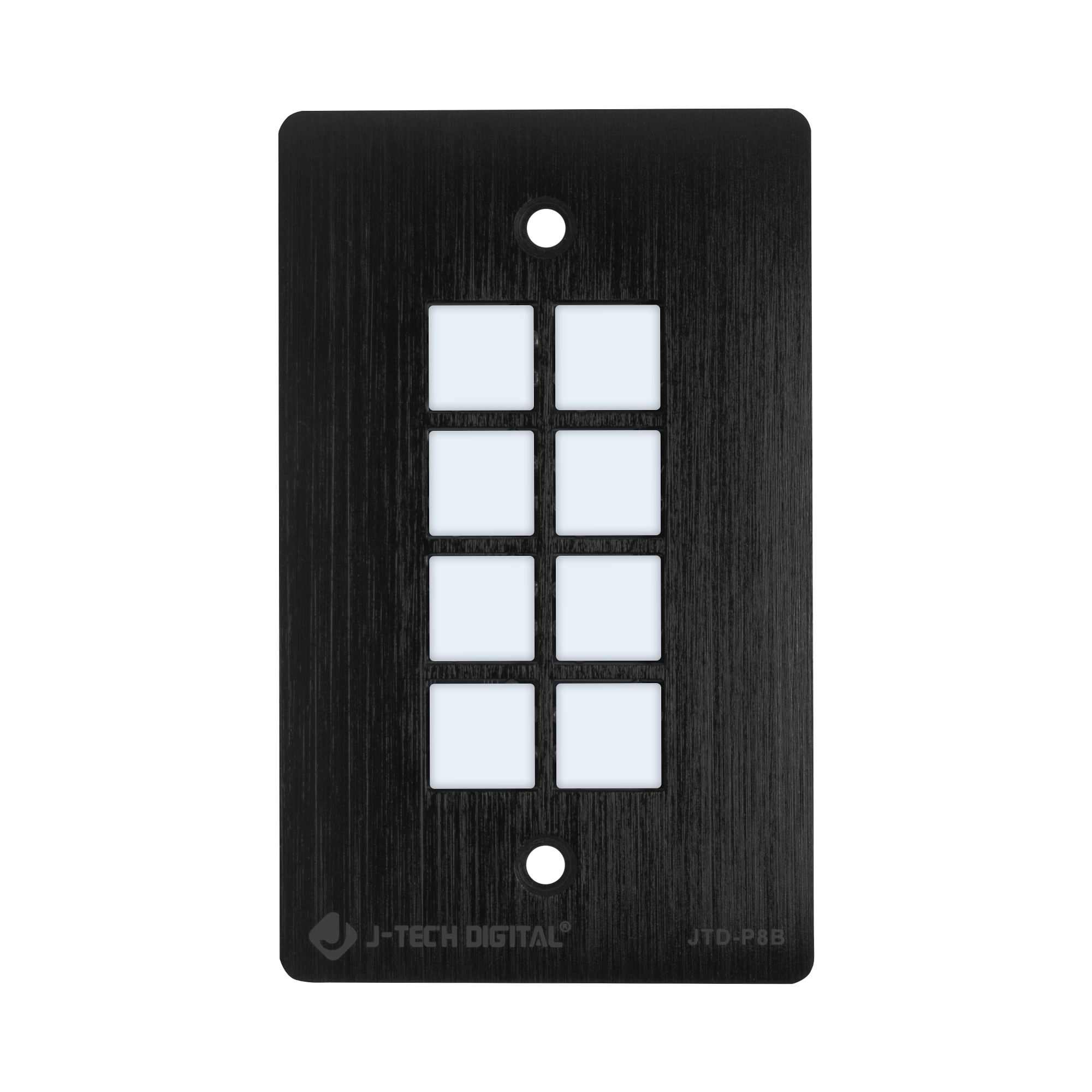 Control panel wall plate with 8 programmable buttons