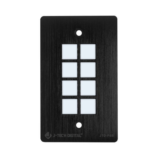 Control panel wall plate with 8 programmable buttons