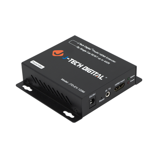 HDMI Extender over Ethernet Balun – Extends HDMI Signal Up to 394ft, Supports 36bit/24bit Color, Lossless Quality with Motion JPEG 2000, IR Pass-Through