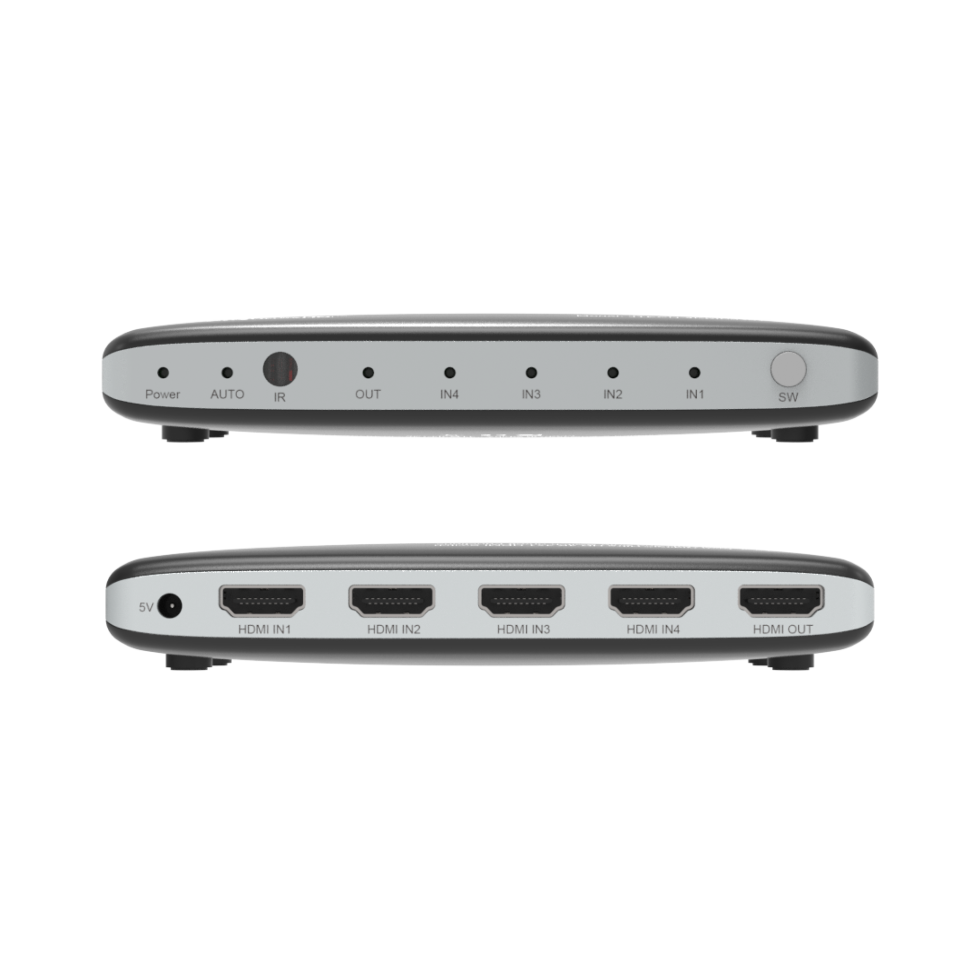 4x1 HDMI Switch with IR Remote – Connect 4 devices to a single display, supports 4K at 30Hz, Picture-in-Picture up to 1080p, and auto-switching feature.