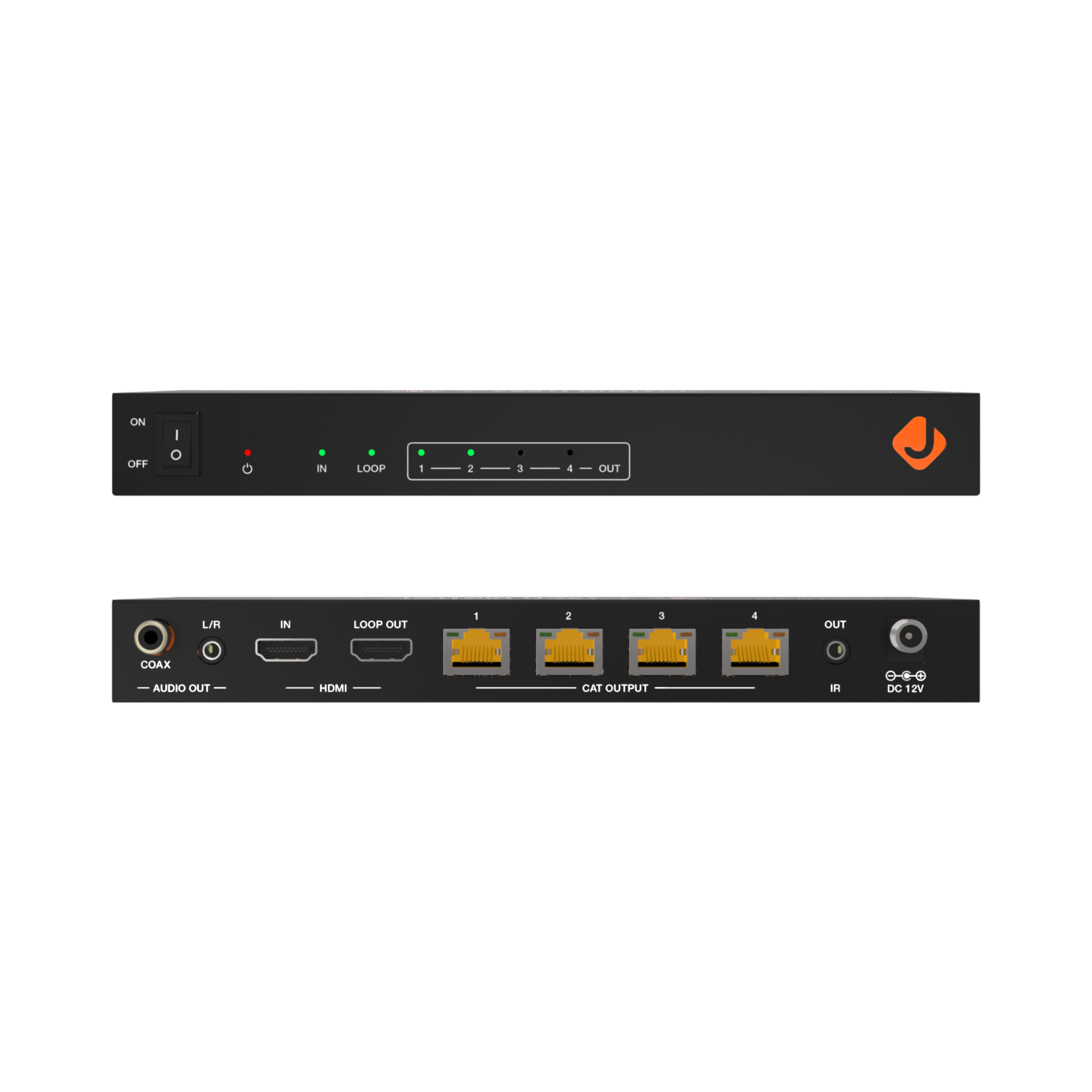 HDMI Splitter with 114ft 4K Transmission over CAT6 Cable