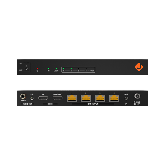 HDMI Splitter with 114ft 4K Transmission over CAT6 Cable