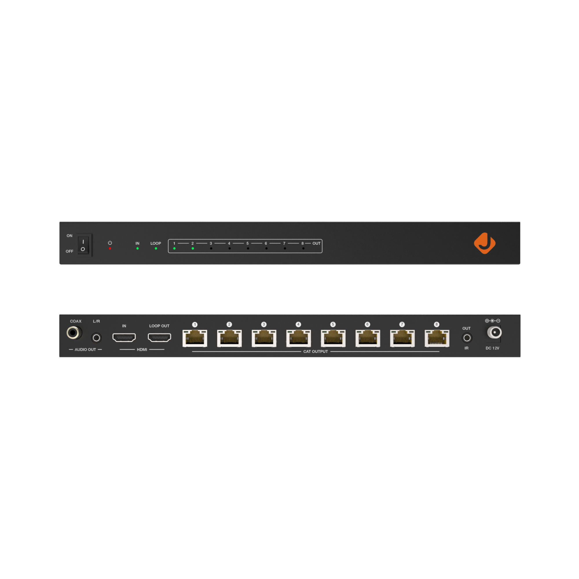 4K 60Hz 1x8 HDMI Splitter Extender Over Ethernet w/ PoC 4K 60Hz 1x8 HDMI Splitter Extender Over Ethernet w/ PoC