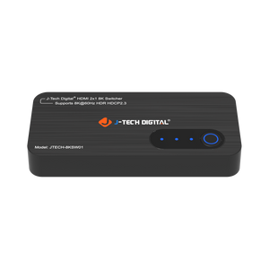 8K 60Hz 2x1 HDMI Switch - HDR and 4K 120Hz Support | JTECH-8KSW01