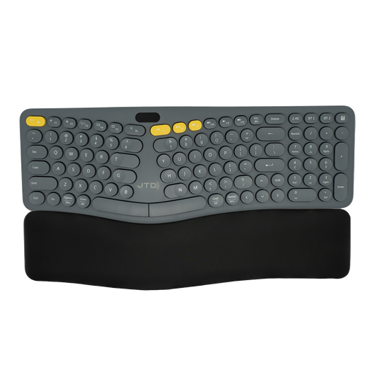 Wireless Ergonomic Split Keyboard with Wrist Rest for Comfort