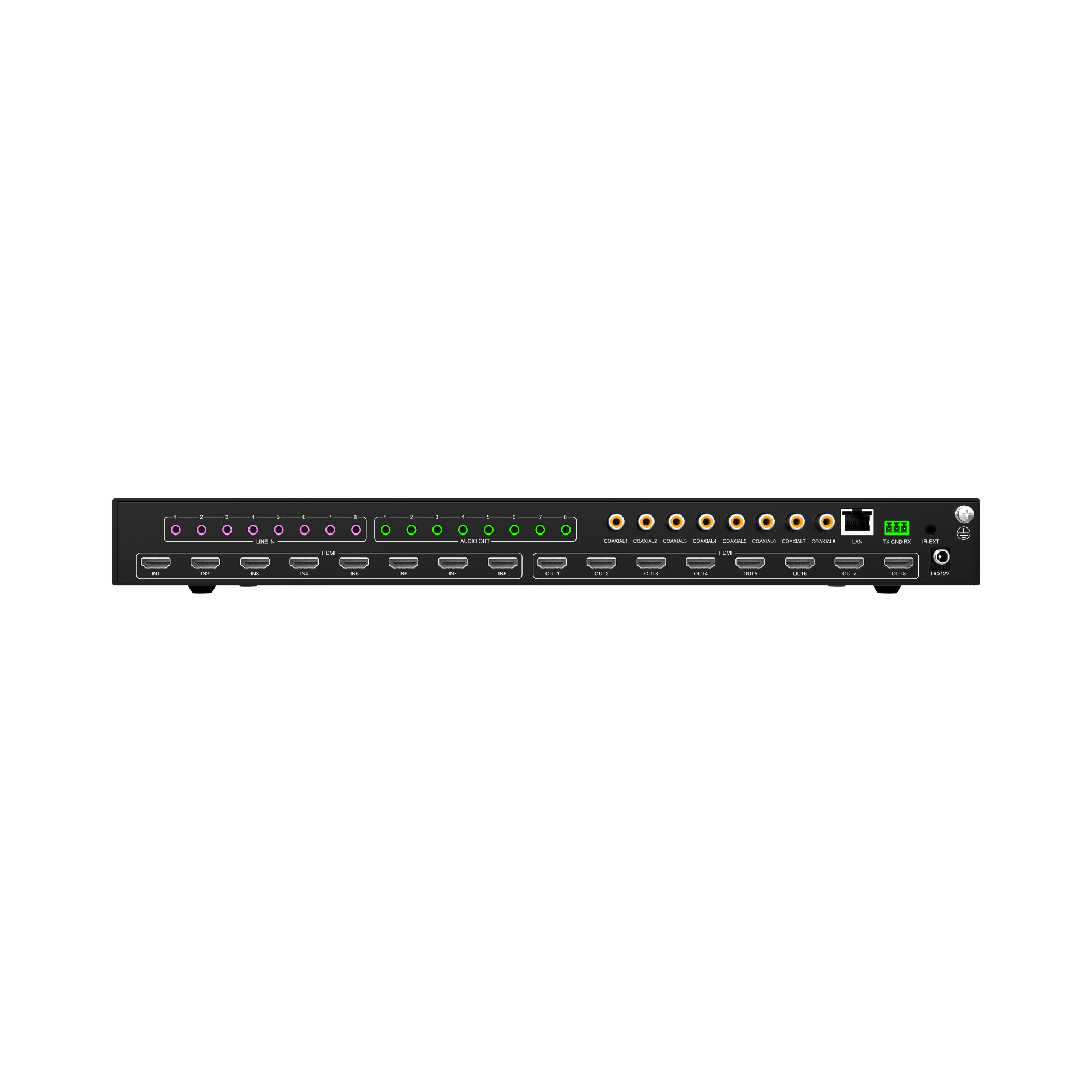 J-Tech Digital Conmutador de matriz HDMI 8x8 HDMI 2.0 HDR J-Tech Digital Conmutador de matriz HDMI 8x8 HDMI 2.0 HDR