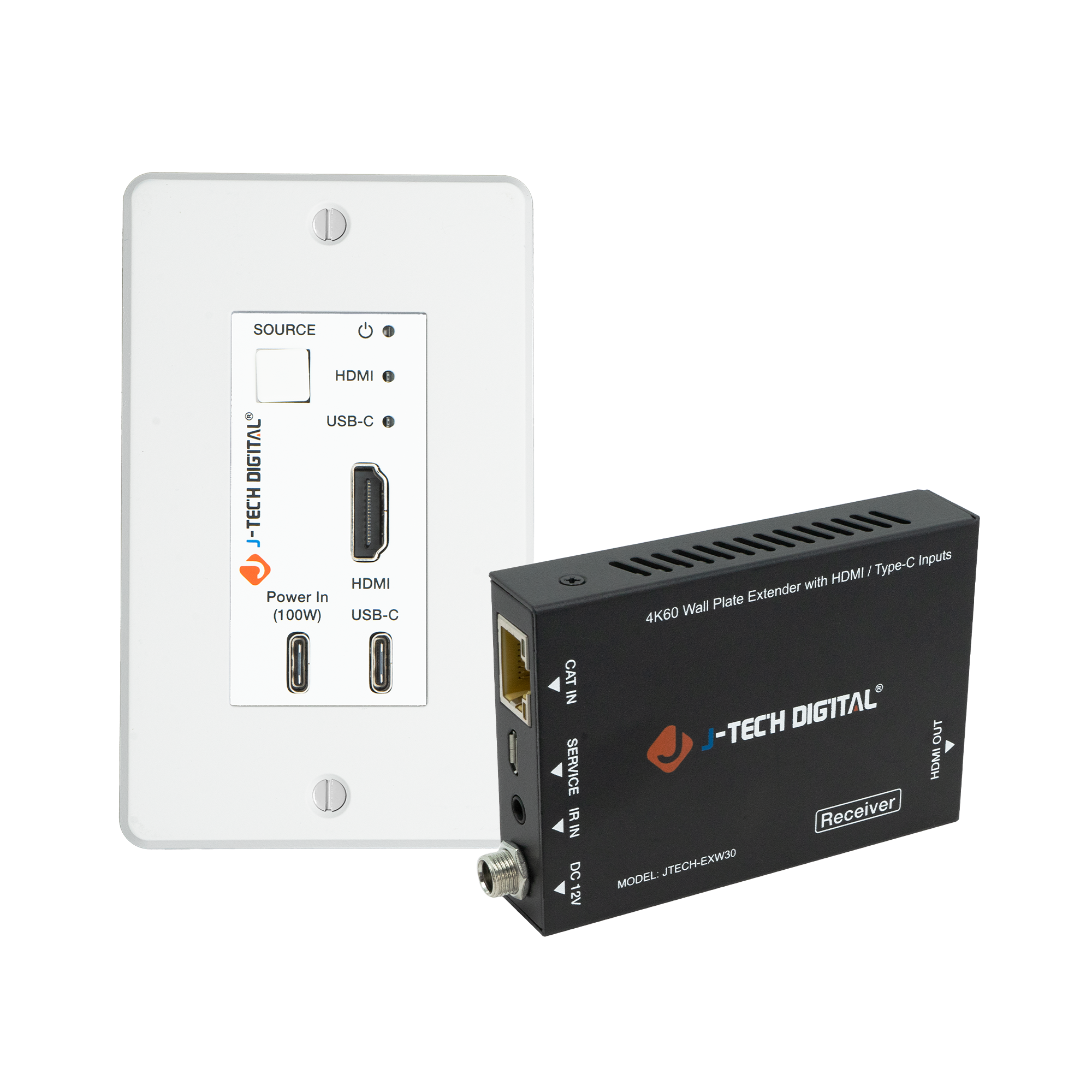 4K HDMI extender wall plate over Ethernet
