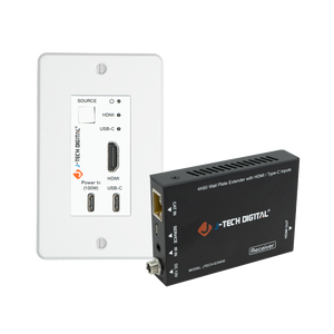 4K HDMI Wall Plate Extender | USB-C Input