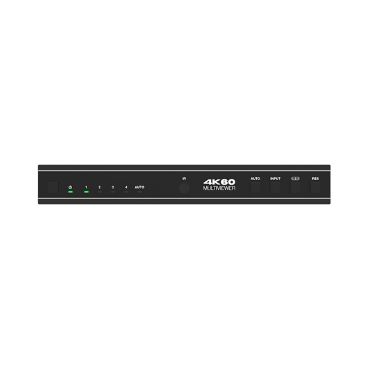 Advanced HDMI switch and multiviewer supporting 4K resolution, seamless switching between HDMI sources, and multiple display modes for versatile viewing.