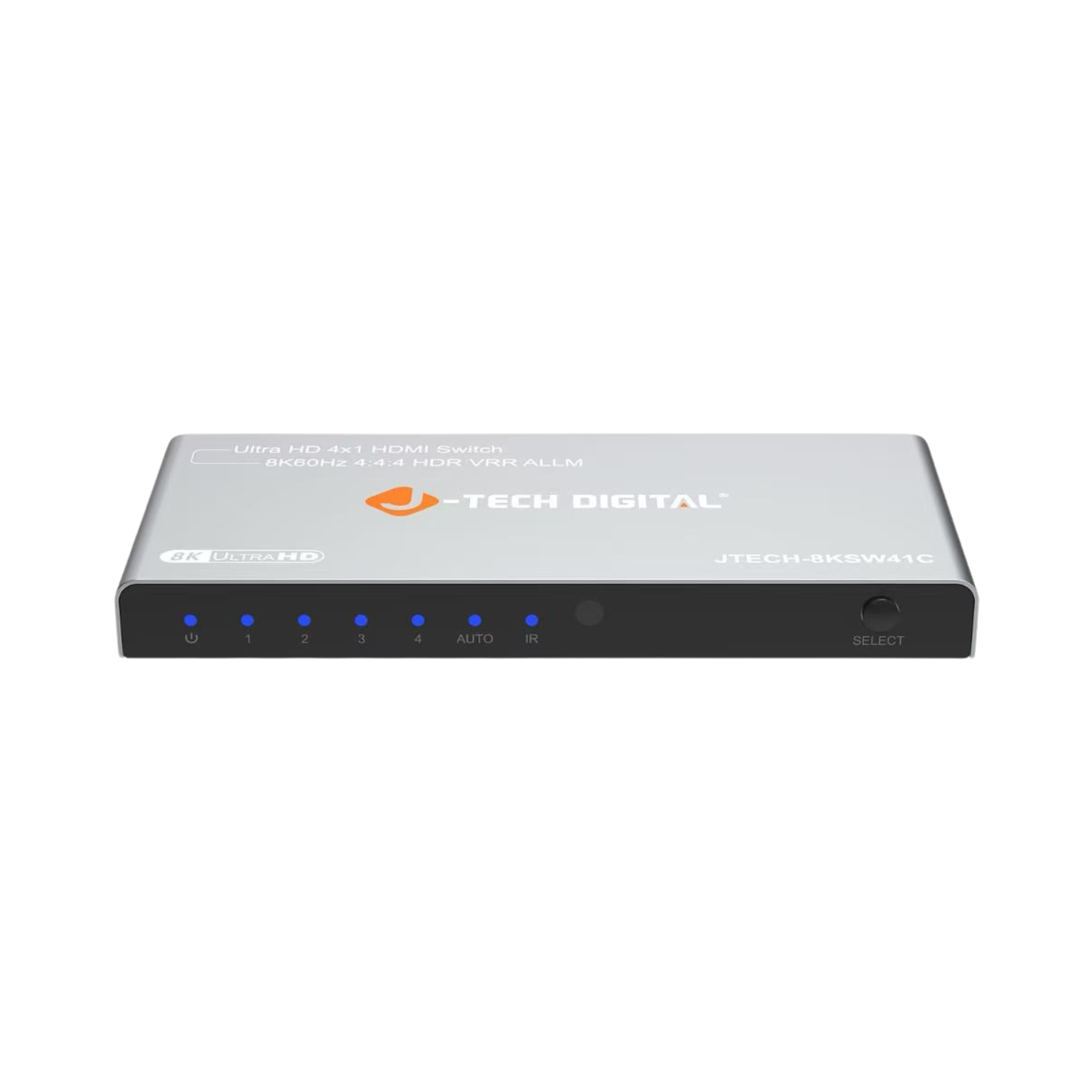 8K 4x1 HDMI Switch – Switch between 4 HDMI devices with ease, supports 8K 60Hz, 4K 120Hz, HDR, Dolby Vision, and features both auto and manual switching modes.