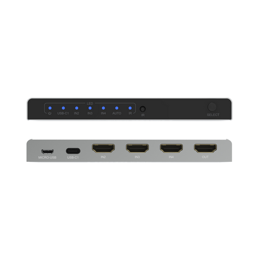 4K HDMI Switch for switching between 4 sources connected to 1 display.