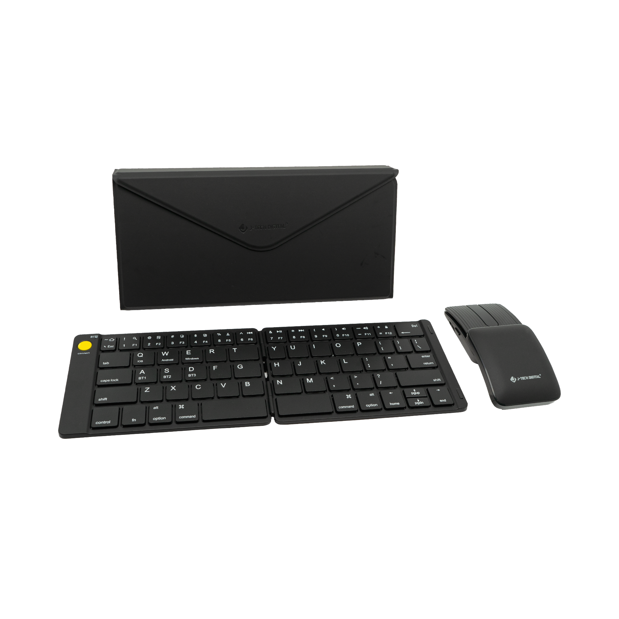 Foldable Bluetooth Keyboard & 2-in-1 Sliding Wireless Mouse Combo