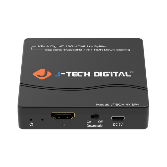 4K 60Hz 1x4 HDMI splitter with multi-resolution output