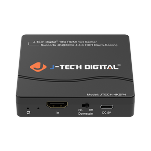 4K 60Hz 1x4 HDMI Splitter with Multi-Resolution Output | JTECH-4KSP4