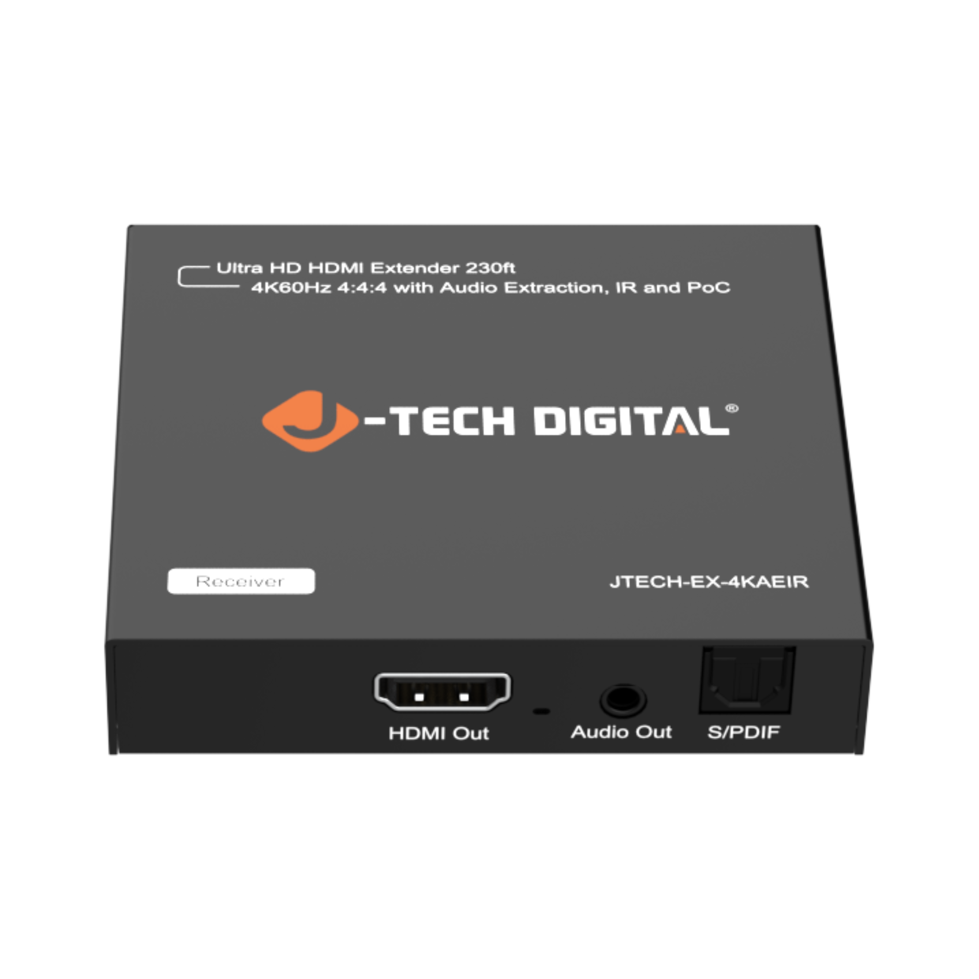 J-Tech Digital HDMI extender device on a white background