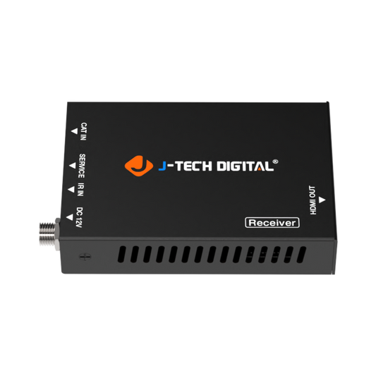 J-Tech Digital 4x4 HDMI matrix extender supports 4 HDMI inputs and outputs.