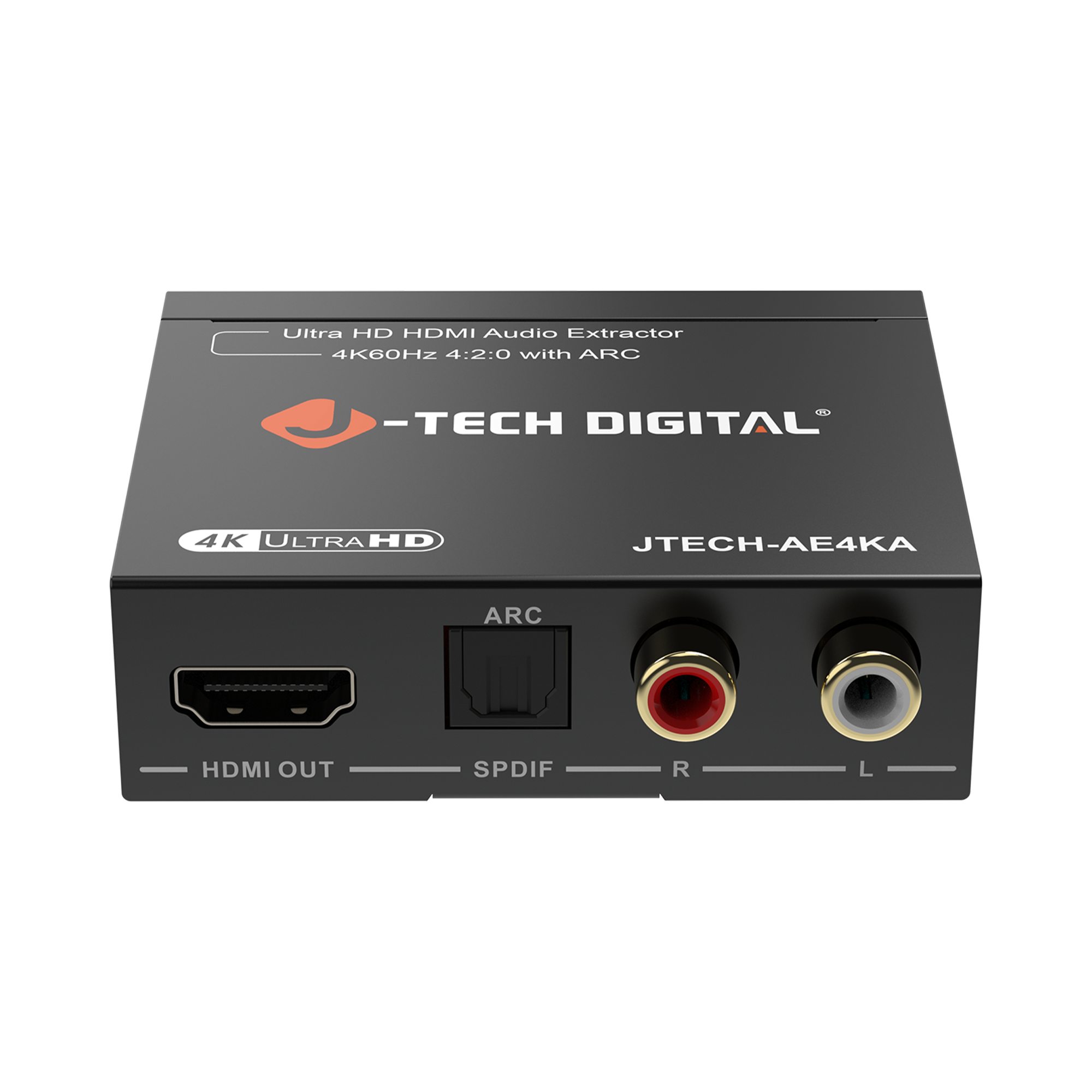 J-Tech Digital 4K HDMI audio extractor with RCA and Optical outputs