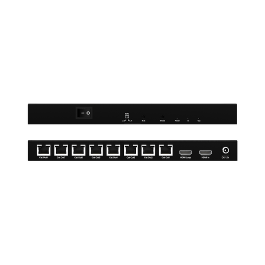 full hd 1080p 1x8 hdmi splitter transmitter ports overview