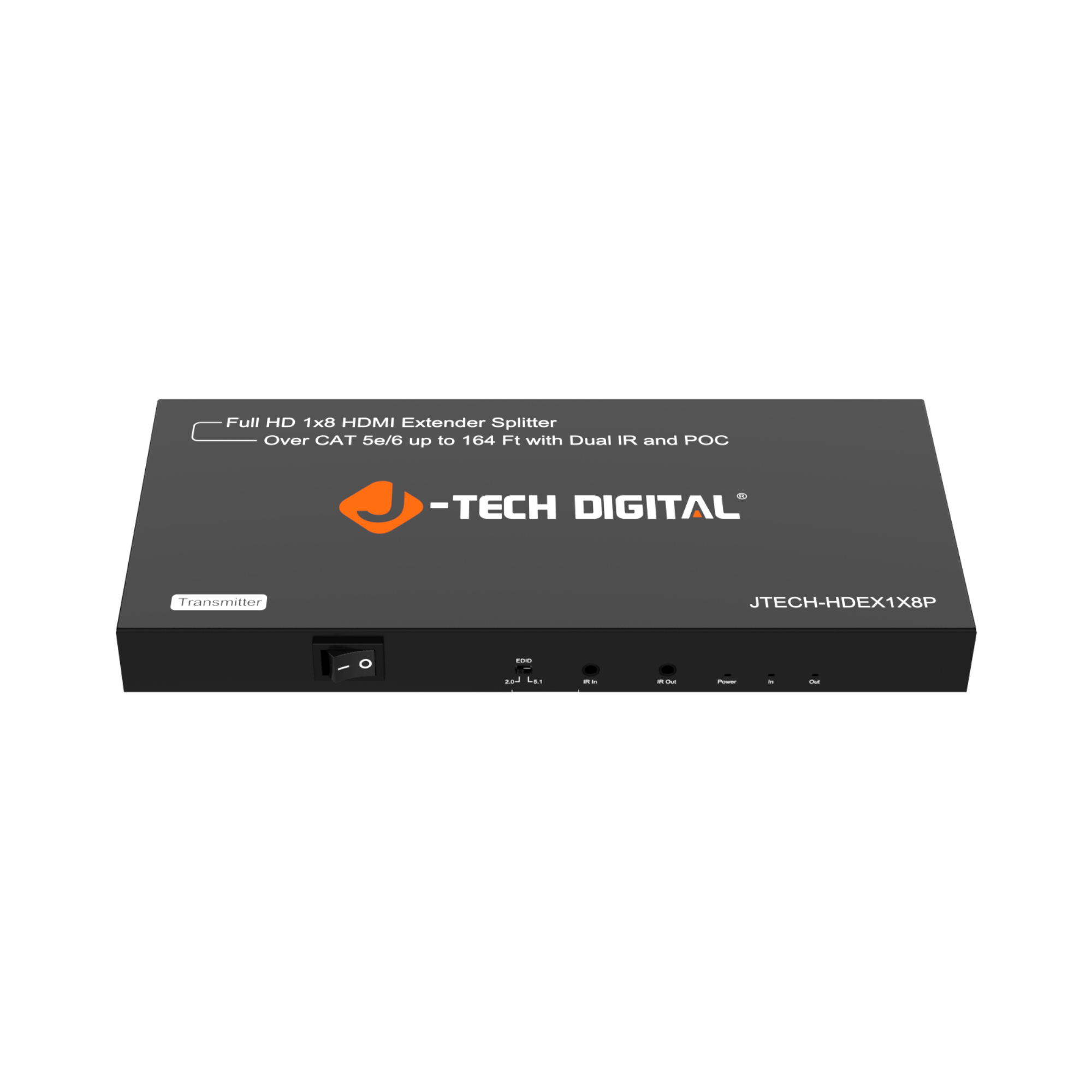 full hd 1080p 1x8 hdmi splitter transmitter front