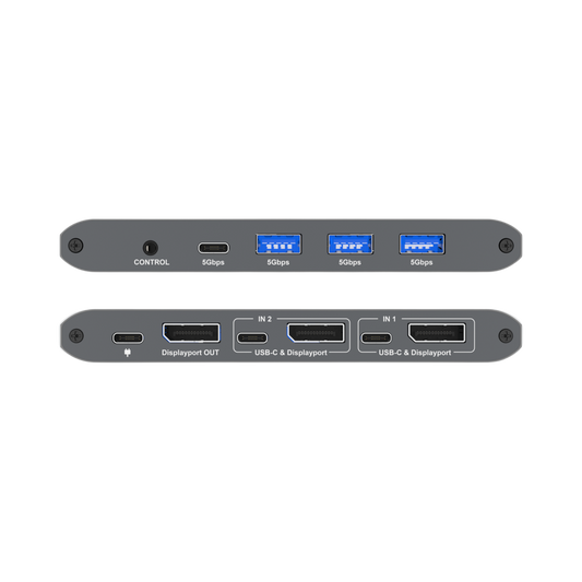 jtd-3201 8k kvm dp switch front and back ports overview
