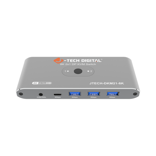 J-Tech Digital KVM switch on a white background