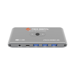 8K 60Hz 8K 2x1 DP KVM Switch | JTECH-DKM21-8K