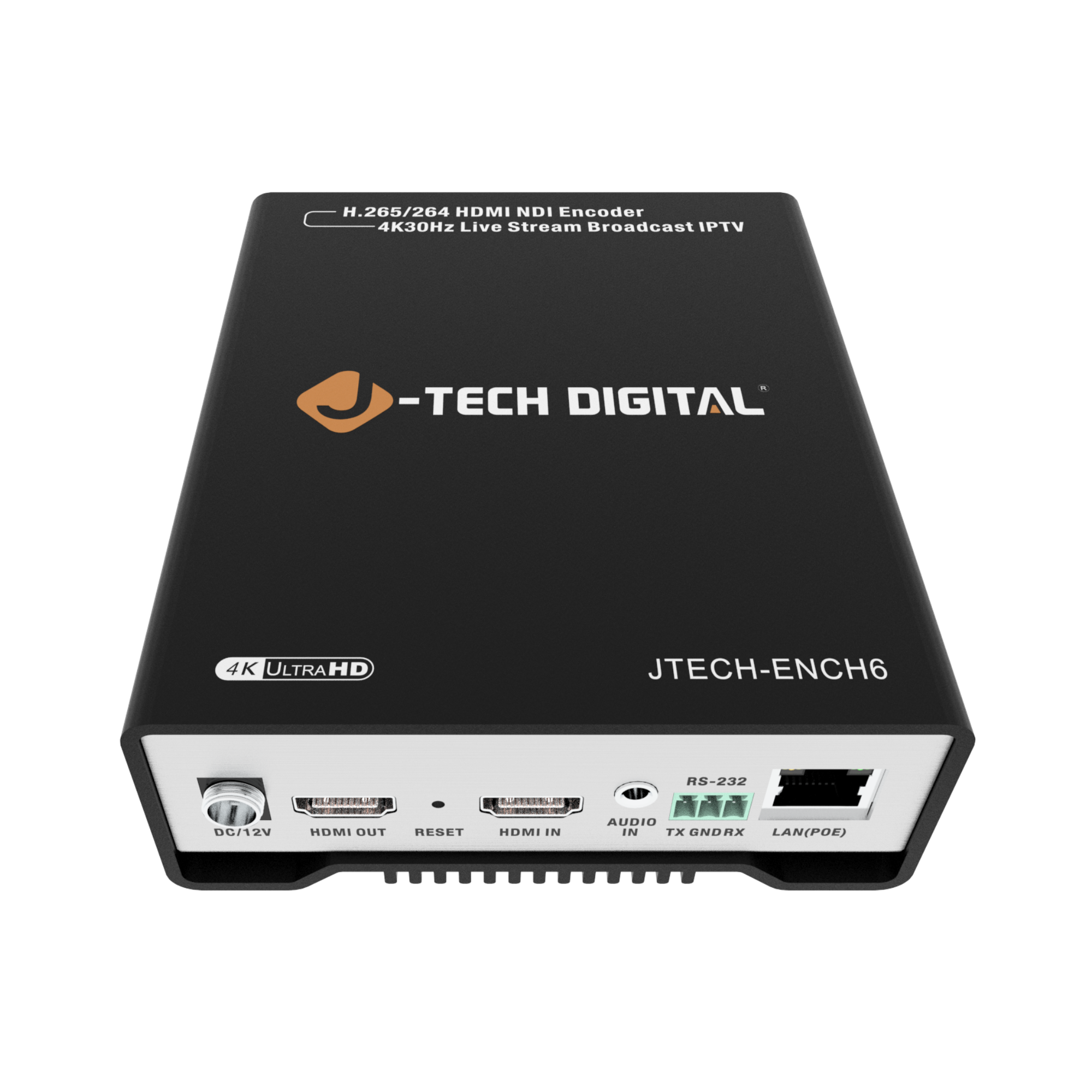 4k hdmi livestream ip tv encoder back view
