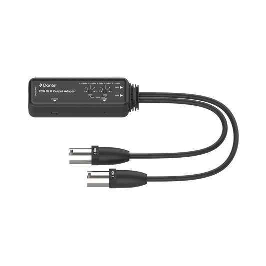 dante to xlr audio adapter converter top view
