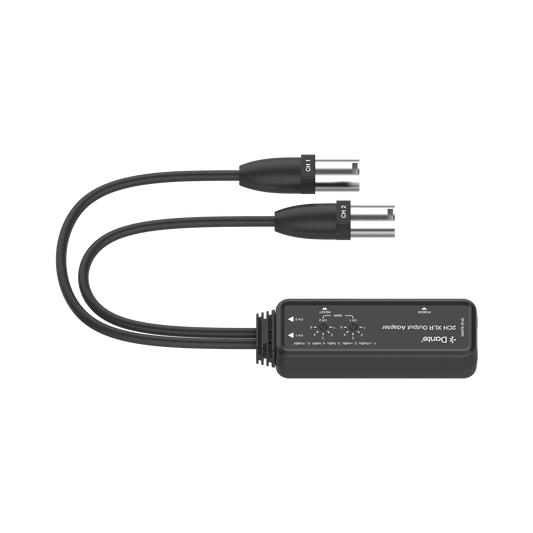 dante to xlr audio adapter converter side view