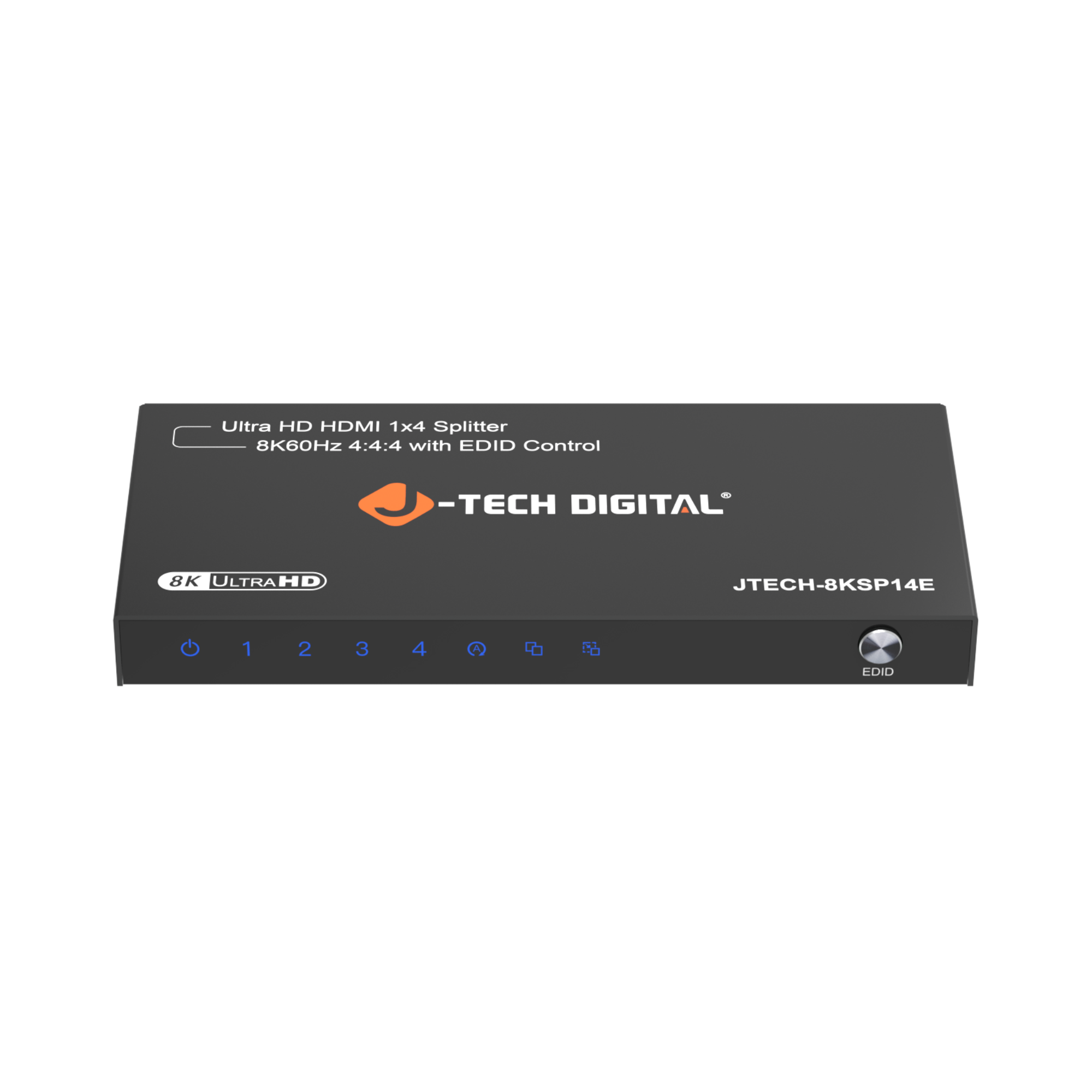 8k 4k 1080p hdmi splitter top front view