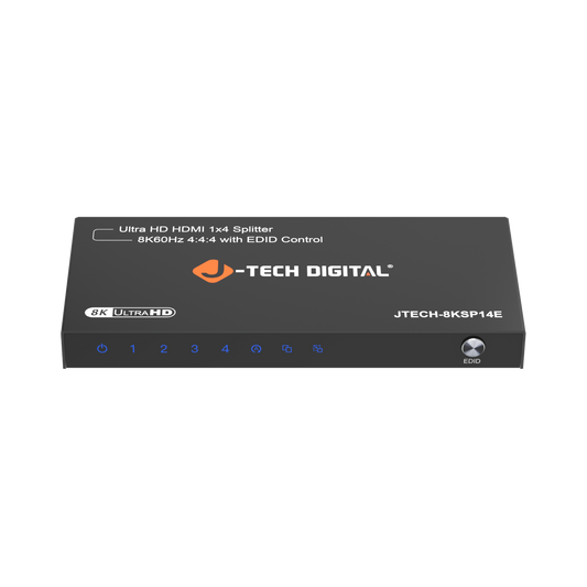 8k 4k 1080p hdmi splitter top front view