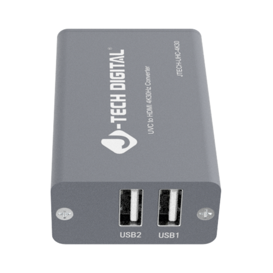 J-Tech Digital UVC to HDMI Converter Adapter showing 2 USB-A Ports