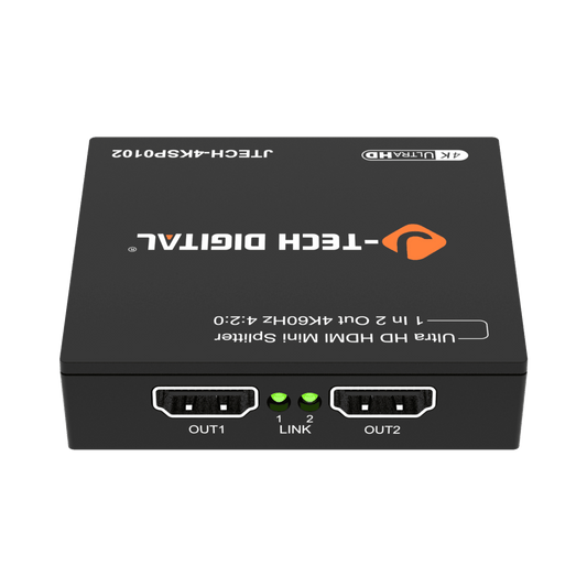jtd-3283 1x2 4k hdmi splitter back output ports