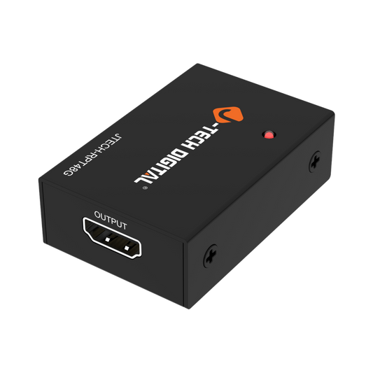 jtd-3285 hdmi 2.1 signal repeater showing hdmi output port