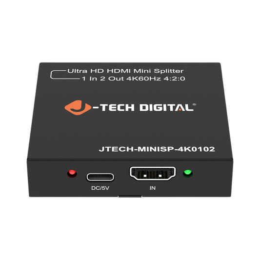 J-Tech Digital Ultra HD HDMI Mini Splitter on a white background