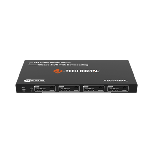 コンポジットテクノ C8J 4UG6 JTECH-4KM44L | 4K60Hz 4x4 HDMI Matrix Switch with 4K > 1080P Downscale
