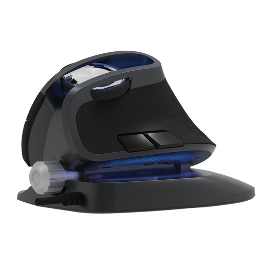 Wired Vertical Ergonomic Mouse for Large Hands with Adjustable Tilt