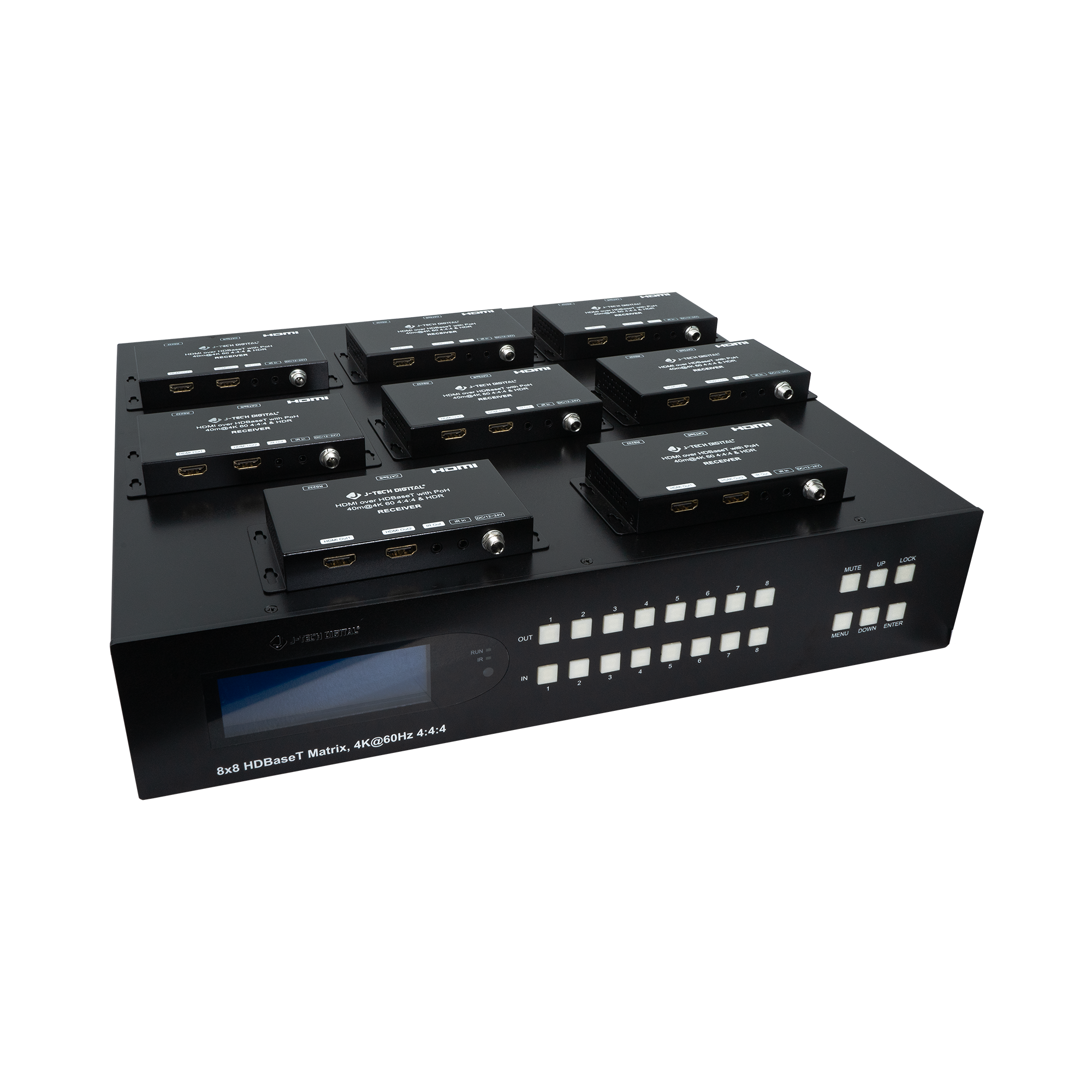 4K 8x16 HDMI matrix extender for seamless 4K video distribution.