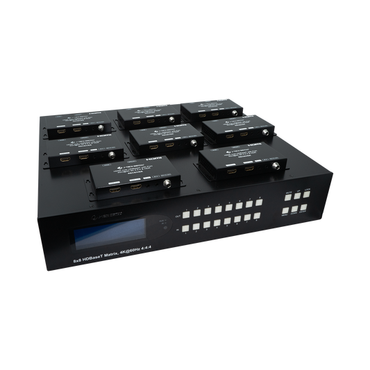 4K 8x16 HDMI matrix extender for seamless 4K video distribution.