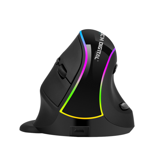 Wireless Vertical Ergonomic Mouse for Comfortable Use and Reduced Strain