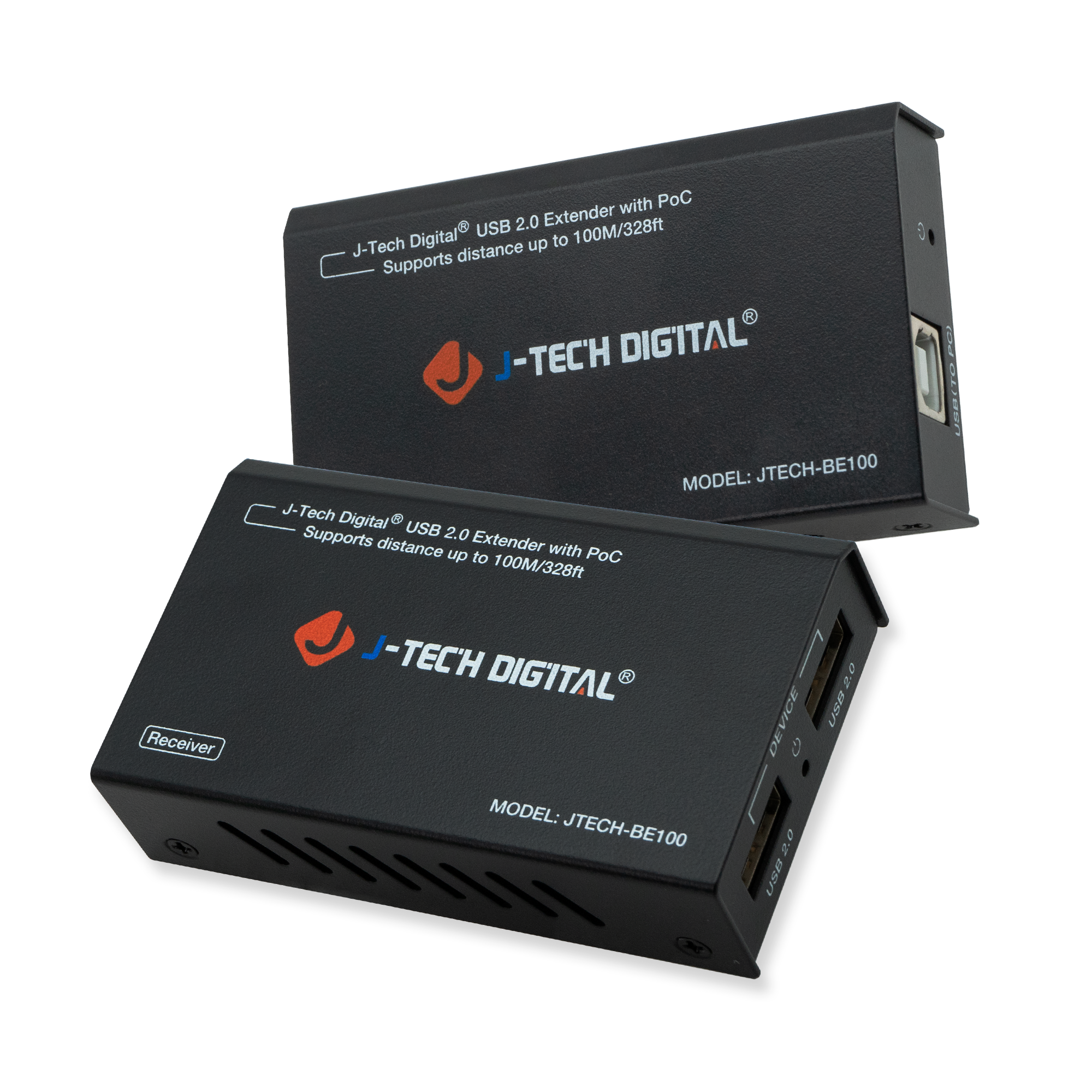 USB 2.0 Extender with 328ft Ethernet Cable Transmission