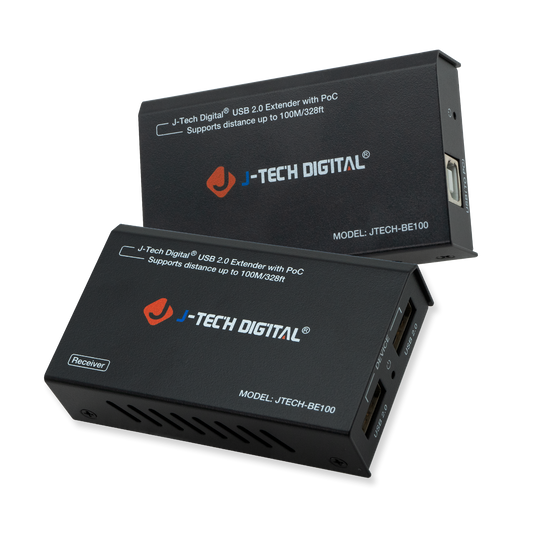 USB 2.0 Extender with 328ft Ethernet Cable Transmission