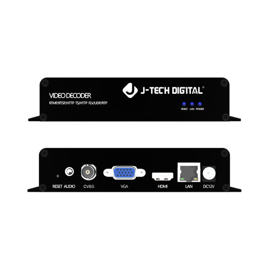 Livestream decoder with OSD branding and protocol compatibility