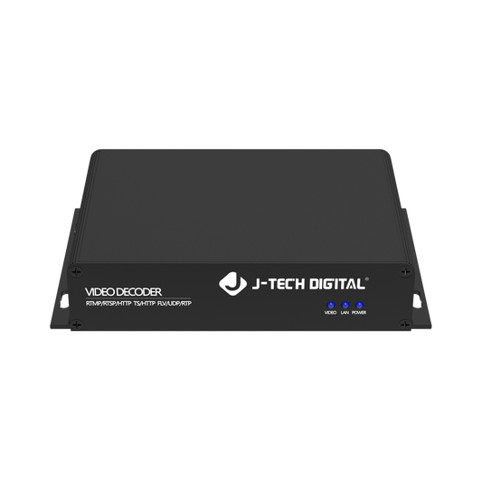 NDI and RTMP video decoder with HDMI, VGA, and CVBS outputs